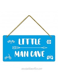 Little Man Cave – 12 x 6 inches Boys Bedroom Decor Wall Decors for Boy’s Bedroom No Girls Allowed Man Cave Decor Sign Toddler Boys Small Gifts for Room Decor