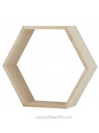 Stephan Baby Wooden Nursery Shelf Natural Pine Hexagon