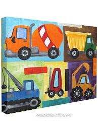 Stupell Industries Construction Trucks Set Canvas Wall Art 24 x 30 Design by Artist nJoyArt