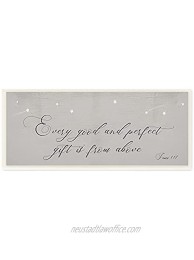 Stupell Industries Gift from Above James 1:17 Proverbs Shooting Stars Designed by Daphne Polselli Wall Plaque 7 x 17 Grey