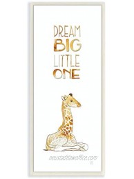 The Kids Room By Stupell Dream Big Little One Giraffe Wall Plaque