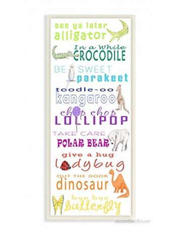 The Kids Room By Stupell See You Later Alligator Animal Goodbyes Wall Plaque Art 7 x 0.5 x 17 Proudly Made in USA