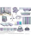 Bacati Isabella Girls Paisley Fabric Memory Memo Photo Bulletin Board Lilac Purple Aqua PAALPMEB