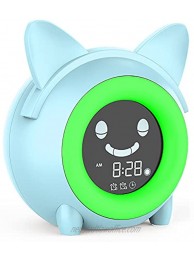 Kids Alarm Clock Yariaii Toddler Alarm Clock Children's Trainer Clock with 5 Color Night Light Sleep Sound NAP Timer Temperature Detect Wake up Clock for Boys Girls Bedroom Bedside