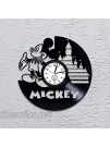 Kovides Mickey Mouse Vinyl Wall Clock Disney Vinyl Record Wall Clock Mickey Mouse Gift Mickey Mouse Vinyl Clock Disney Clock Mickey Clock Disney Gift Disney Wall Clock Large Mickey Mouse Gift for Kids