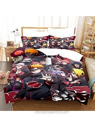 Anime Japanese Duvet Cover Set Bedding Set Comforter Cover Lightweight Breathable for Kids Boys Queen:9090IN A-12
