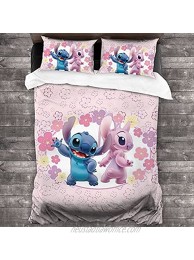 Cartoon Bedding Sets Twin Duvet Cover 3 Piece Cute Bed Set for Boys Girls Kid with 1 Duvet Cover + 2 Pillowcase,Bed Sheets