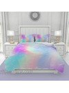 LifeCustomize Starry Galaxy Rainbow Duvet Cover Bedding 2 Piece Set Kids Quilt Comforter Cover with Pillowcase Twin Size NO Comforter Included