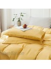 mixinni 3 Pieces Modern Style Duvet Cover King Size Solid Color Gold Microfiber Bedding Cover Set with Zipper Ties for Him and Her1 Duvet Cover + 2 Pillowcases,Easy Care,Soft,Durable Gold,King