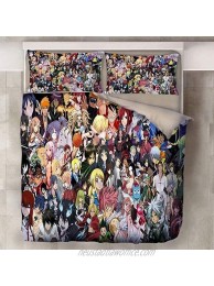 Mujia Anime Bedding Duvet Covers 3D Print Bedding Sets Soft Full Twin Size for Teen Kid's ChildrenNo Comforter