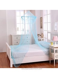 Cotton Loft Raisinette Kids Collapsible Hoop Sheer Bed Canopy One Size Blue