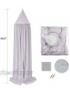 Maydolly Baby's Cotton Bed Curtains Kid's Dome Bed CanopyGrey