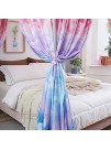 Mengersi Princess Four Corner Post Bed Curtain Canopy Bed Drapes for Girls Kids Bedroom Decoration Queen Pink and SkyBlue