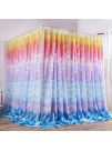 Mengersi Princess Four Corner Post Bed Curtain Canopy Bed Drapes for Girls Kids Bedroom Decoration Queen Pink and SkyBlue