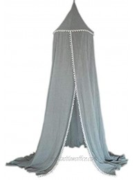 OctoRose Castle Cotton Bed Canopy Tent Room Decorate for Boys Girls Reading Nook Playing Indoor Game House Grey