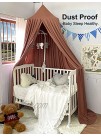 Princess Bed Canopy for Girls Kids Baby Bed Prince Round Dome Canopy for Children Room Indoor Outdoor Castle Play Tent Hanging House Decoration Reading Nook