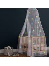 UB-STORE Canopy for Girls Bed with Pre-Glued Glow in The Dark Unicorns Princess Mosquito Net Room Decor Kids & Baby Bedroom Tent with Galaxy Lights 1 Opening Canopy Bed & Hanging Kit Included