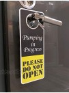 CLEVER SIGNS Do Not Disturb Sign Pumping in Progress Do Not Open Door Hanger 2 Pack Double Sided Ideal for Using in Any Places