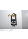 Do Not Disturb Door Hanger Popular for Massage Therapist in Sessions Nursing or Breast Feeding Moms Yoga Studio Bed and Breakfast Black and Silver