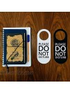 Do Not Disturb Door Hanger Sign 2 Pack Black and White Double Sided Please Do Not Disturb on Front and Back Side Ideal for Office Home Clinic Dorm Online Class and Meeting Session