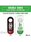 Do Not Disturb Door Hanger Sign Funny | Double Sided | 2-Pack | Sleeping Do Not Disturb Sign Occupied Bedroom Bathroom Baby Room Working Meeting in Session
