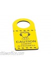 High Visibility Yellow and Black Do Not Disturb Gaming Door Hanger Sign