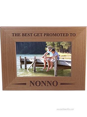 Only The Best Get Promoted Nonno 4x6 Inch Wood Picture Frame Great Gift for Father's Day Birthday or Christmas Gift for Dad Grandpa Grandfather Papa Husband