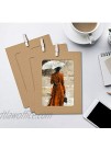 Paper Photo Frame 5x7 Kraft Paper Picture Frames 30 PCS DIY Cardboard Photo Frames with Wood Clips and Jute Twine 5X7 30 PCS Brown