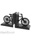 HomArt Bicycle Bookend Cast Iron Black 3.25-inch Length