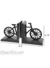 HomArt Bicycle Bookend Cast Iron Black 3.25-inch Length