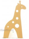 Loupdeloup Cute Bookends,Non Skid Giraffe Animal Book Ends for Shelves Decorative for Kids Yellow 1 Pair
