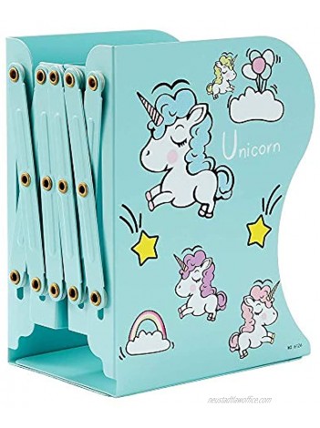 Sinrextraonry Adjustable Purple Unicorn Bookends Unicorn Decor Kids Bookends Girls Room Unicorn Gifts Green