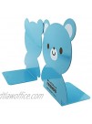 Winterworm Cartoon Cute Lovely Bear Pattern Nonskid Heavy Metal Office Desk Bookends for Kids Children Blue