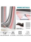 ARTBECK Star Curtains Kids Girls Bedroom Living Room Decor Rainbow Light Blocking Curtain Colorful Striped Doubled Layer Star Cut Out Gradient Grommet Window Curtains  1 Pc | 52W x 84L Stripe Pink