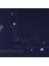 BGment Navy Star Blackout Curtains for Kid's Bedroom Grommet Thermal Insulated Room Darkening Printed Curtains for Living Room Set of 2 Panels 42 x 63 Inch Dark Blue