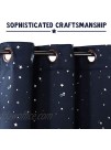 Blackout Kids Curtains for Bedroom Thermal Insulated Silver Twinkle Star Curtains for Boys Girls Antique Grommet Top Window Treatment 2 Panels Drapes for Nursery Soft Thick 52"W x 84"L Navy