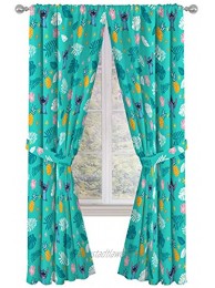 Disney Lilo & Stitch Aloha Stitch 84" Inch Drapes Beautiful Room Décor & Easy Set Up Bedding Curtains Include 2 Tiebacks 4 Piece Set Official Disney Product