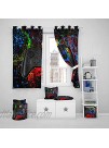 Feelyou Gaming Curtains for Boys Bedroom Teens Modern Gamer Decorative Window Curtains Kids Video Games Window Drapes Tie Dye Gamepad Window Treatments 2 Panels 38x45 Inch Black Red Room Decor