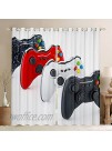 Games Curtain Panels Boys Youth Gamepad Video Game Controller Action Buttons Window Drapes Kids Teens Gamer Living Room Gaming Room Decor Window Treatments 84W x63L Camouflage