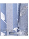 Haperlare Sheer Valance Curtains for Kitchen Leaves Embroidered Linen Textured Look Rod Pocket Valance Curtains for Windows Vintage Floral Kitchen Cafe Curtains 52" x 15" Dusty Blue One Panel