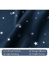 H.VERSAILTEX Blackout Star Curtains for Kids Room Boys Girls Twinkle Silver Stars Thermal Insulated Cute Thick Soft Curtain Drapes Grommet Top 1 Panel 52" W x 63" L Navy