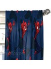 Jay Franco Marvel Spiderman Classic Saving The Day 84" Decorative Curtain Drapes 4 Piece Set 2 Panels 2 Tiebacks