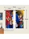 Kid Room Window Curtains Rod Pocket Blackout Curtain Thermal Insulated Darkening Drapes for Living Room Kid Bedroom Colorful Cute Cartoon Animal Boys Girls Room Decor 55 by 63 inch