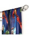 Marvel Avengers Blue Circle 84" Inch Drape Beautiful Room Décor & Easy Set Up Bedding Features Captain America Iron Man & Thor Curtains Include 2 Tiebacks 4 Piece Set Official Marvel Product