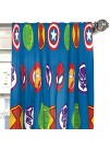Marvel Super Hero Adventures Double Team 84" Inch Drapes Beautiful Room Décor & Easy Set Up Bedding Features The Avengers Curtains Include 2 Tiebacks 4 Piece Set Official Marvel Product