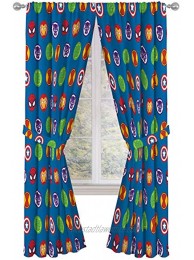 Marvel Super Hero Adventures Double Team 84" Inch Drapes Beautiful Room Décor & Easy Set Up Bedding Features The Avengers Curtains Include 2 Tiebacks 4 Piece Set Official Marvel Product