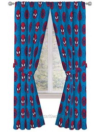 Marvel Super Hero Adventures Go Spidey 84" Inch Drapes Beautiful Room Décor & Easy Set Up Bedding Features Spiderman Curtains Include 2 Tiebacks 4 Piece Set Official Marvel Product