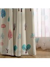 Melodieux Cartoon Trees Room Darkening Blackout Curtain 84 Inch Length for Kids Room Nursery Grommet Window Drapes 52"W x 84"L 1 Panel