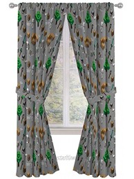 Minecraft Survive Dark 84" inch Drapes 4 Piece Set Beautiful Room Décor & Easy Set up Window Curtains Include 2 Panels & 2 Tiebacks Official Minecraft Product
