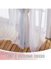 NICETOWN Star Colorful Blackout Curtains Bedroom Decor 63 inches Long Double-Layer Rainbow Stripe Window Curtain with White Sheer for Kids Nursery W52 x L63 2 Panels Tiebacks Included
